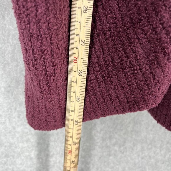 Barefoot Dreams CozyChic Lite Circle Cardi Size M Red Maroon Comfy Pockets EUC - Picture 9 of 11